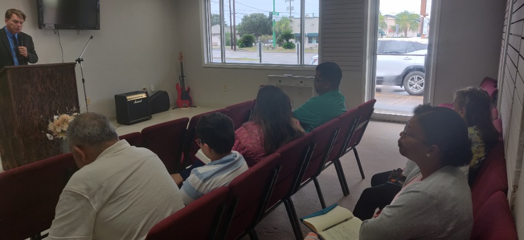 Congregation gathered in service at The Door Beeville